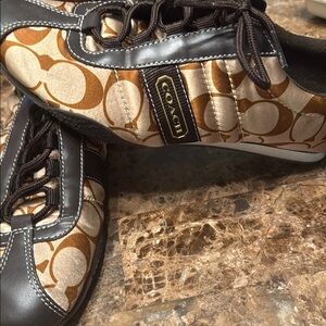 Coach Brown and Black‎ Signature Sneakers